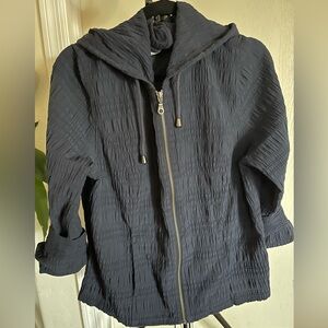 Christopher & Banks Navy Textured Jacket